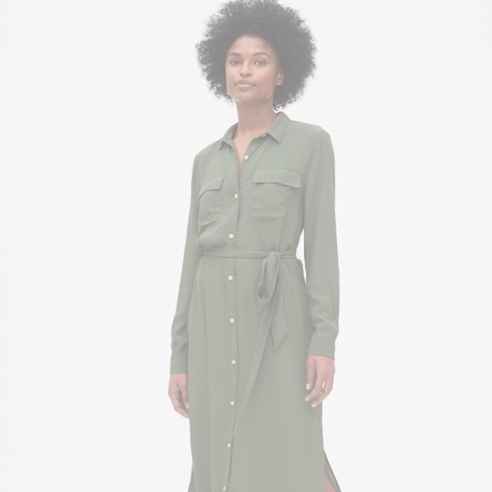 GAP perfect maxi shirt dress